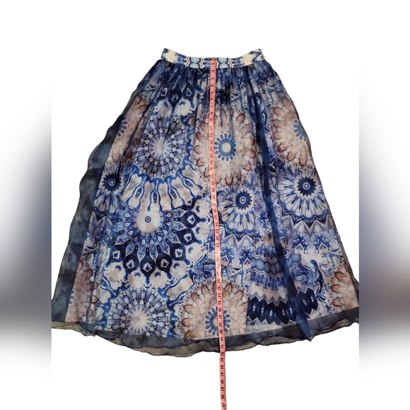 Anthropologie Siddhartha Bansal Swetha Silk Maxi Skirt MED NWT - C0727 - Picture 6 of 9